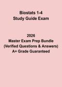 Biostats 1&ndash;4 Study Guide Exam Questions & Answers &vert; Biostatistics PDF