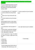Med-Surg 1 In-Class Final Exam Review Questions and Answers Graded A