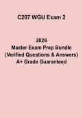 C207 WGU Exam 2 Questions & Answers &vert; Study Guide PDF