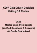C207 Data Driven Decision Making OA Review &vert; Questions & Answers PDF