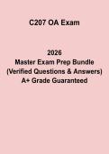 C207 OA Exam Questions & Answers &vert; WGU Objective Assessment PDF
