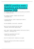 ASBOG practice exam 1 Questions and Answers Updated 2026