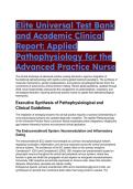 Complete Test Bank&colon; Applied Pathophysiology for the Advanced Practice Nurse &lpar;Includes 2026&sol;2027 Guidelines & Detailed Rationales&rpar;