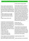 Critical Care HESI Practice Questions with Answers Rated A