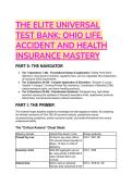 2026&sol;2027 Elite Ohio Life&comma; Accident & Health Insurance Exam Test Bank &vert; Complete ODI State Prep & Cheat Sheet