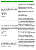 Hematology NCLEX Test Questions with Verified Answers Graded A&plus;