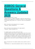 ASBOG General Questions & Answers Updated 2026