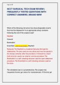 NCCT SURGICAL TECH EXAM REVIEW &vert;  FREQUENTLY TESTED QUESTIONS WITH  CORRECT ANSWERS &vert; BRAND NEW&excl;