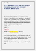 NCCT SURGICAL TECH EXAM &vert; FREQUENTLY  TESTED QUESTIONS WITH CORRECT  ANSWERS &vert; BRAND NEW&excl;