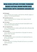 WGU D458 APPLIES SYSTEMS THINKING BASICS ACTUAL EXAM PAPER 2026 QUESTIONS WITH ANSWERS GRADED A&plus;