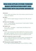 WGU D458 APPLIES SYSTEMS THINKING BASICS CERTIFICATION SCRIPT 2026 QUESTIONS WITH SOLUTIONS GRADED A&plus;