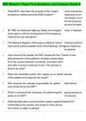 EMT Module 1 Exam Test Questions and Answers Rated A