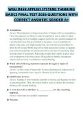WGU D458 APPLIES SYSTEMS THINKING BASICS FINAL TEST 2026 QUESTIONS WITH CORRECT ANSWERS GRADED A&plus;