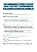 WGU D458 APPLIES SYSTEMS THINKING BASICS PRACTICE EXAMINATION 2026 QUESTIONS WITH ANSWERS GRADED A&plus;
