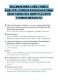 WGU D458 PRFA &mdash; XBM1 TASK 3&colon; ANALYZES COMPLEX PROBLEMS ACTUAL EXAM PAPER 2026 QUESTIONS WITH ANSWERS GRADED A&plus;