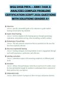 WGU D458 PRFA &mdash; XBM1 TASK 3&colon; ANALYZES COMPLEX PROBLEMS CERTIFICATION SCRIPT 2026 QUESTIONS WITH SOLUTIONS GRADED A&plus;