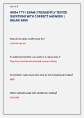NWSA TTT-1 EXAM &vert; FREQUENTLY TESTED  QUESTIONS WITH CORRECT ANSWERS &vert;  BRAND NEW&excl;