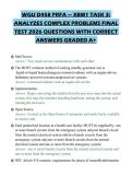 WGU D458 PRFA &mdash; XBM1 TASK 3&colon; ANALYZES COMPLEX PROBLEMS FINAL TEST 2026 QUESTIONS WITH CORRECT ANSWERS GRADED A&plus;