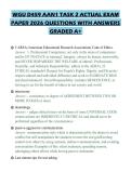 WGU D459 AAN1 TASK 2 ACTUAL EXAM PAPER 2026 QUESTIONS WITH ANSWERS GRADED A&plus;