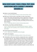 WGU D459 AAN1 TASK 2 FINAL TEST 2026 QUESTIONS WITH CORRECT ANSWERS GRADED A&plus;