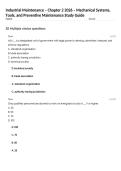 Industrial Maintenance &ndash; Chapter 2 2026 &ndash; Mechanical Systems&comma; Tools&comma; and Preventive Maintenance Study Guide