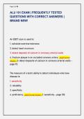 ALU 101 EXAM &vert; FREQUENTLY TESTED  QUESTIONS WITH CORRECT ANSWERS &vert;  BRAND NEW&excl;