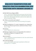 WGU D470 TRANSPORTATION AND LOGISTICS PRACTICE EXAMINATION 2026 QUESTIONS WITH ANSWERS GRADED A&plus;