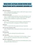 WGU D481 ACTUAL EXAM PAPER 2026 QUESTIONS WITH ANSWERS GRADED A&plus;