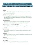 WGU D481 CERTIFICATION SCRIPT 2026 QUESTIONS WITH SOLUTIONS GRADED A&plus;