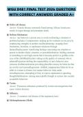 WGU D481 FINAL TEST 2026 QUESTIONS WITH CORRECT ANSWERS GRADED A&plus;