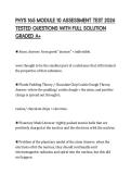 PHYS 165 MODULE 10 ASSESSMENT TEST 2026 TESTED QUESTIONS WITH FULL SOLUTION GRADED A&plus;