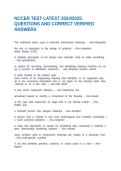 NCCER TEST LATEST 2024&sol;2025&period; QUESTIONS AND CORRECT VERIFIED ANSWERS