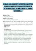 WGU D483 SECURITY OPERATIONS TASK GUIDE COMPREHENSIVE STUDY GUIDE 2026 FULL QUESTIONS AND SOLUTIONS GRADED A&plus;