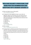 WGU D483 SECURITY OPERATIONS TASK GUIDE PRACTICE EXAMINATION 2026 QUESTIONS WITH ANSWERS GRADED A&plus;