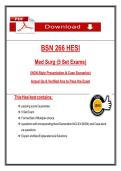 BSN 266 HESI   Med Surg &lpar;5 Set Exams&rpar;   &lpar;NGN-Style Presentation & Case Scenarios&rpar;  Actual Qs & Verified Ans to Pass the Exam