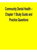 Community Dental Health &ndash; Chapter 1 Study Guide and Practice Questions &ndash; Latest 2026 Review