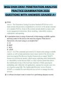 WGU D484 DKN1 PENETRATION ANALYSIS PRACTICE EXAMINATION 2026 QUESTIONS WITH ANSWERS GRADED A&plus;