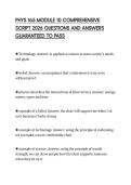 PHYS 165 MODULE 10 COMPREHENSIVE SCRIPT 2026 QUESTIONS AND ANSWERS GUARANTEED TO PASS