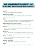 WGU D486 CERTIFICATION SCRIPT 2026 QUESTIONS WITH SOLUTIONS GRADED A&plus;
