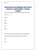 Instrument nccer Questions and Correct  Answers&sol; Latest Update &sol; Already  Graded