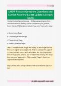 LMSW Practice Questions Questions and  Correct Answers&sol; Latest Update &sol; Already  Graded