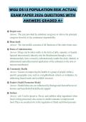WGU D513 POPULATION RISK ACTUAL EXAM PAPER 2026 QUESTIONS WITH ANSWERS GRADED A&plus;