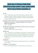 WGU D513 POPULATION RISK CERTIFICATION SCRIPT 2026 QUESTIONS WITH SOLUTIONS GRADED A&plus;