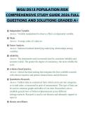 WGU D513 POPULATION RISK COMPREHENSIVE STUDY GUIDE 2026 FULL QUESTIONS AND SOLUTIONS GRADED A&plus;