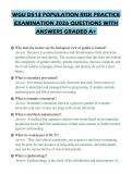 WGU D513 POPULATION RISK PRACTICE EXAMINATION 2026 QUESTIONS WITH ANSWERS GRADED A&plus;