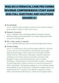 WGU D513 PRENATAL CARE PRO FORMA REVENUE COMPREHENSIVE STUDY GUIDE 2026 FULL QUESTIONS AND SOLUTIONS GRADED A&plus;