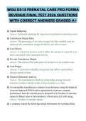 WGU D513 PRENATAL CARE PRO FORMA REVENUE FINAL TEST 2026 QUESTIONS WITH CORRECT ANSWERS GRADED A&plus;
