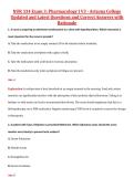 NUR 334 Exam 3&colon; Pharmacology I V1&comma; V2 & V3 &ndash; Arizona College of Nursing &ndash; Updated Questions&comma; Answers&comma; and Rationales Exam Package