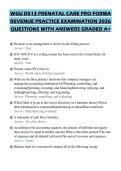 WGU D513 PRENATAL CARE PRO FORMA REVENUE PRACTICE EXAMINATION 2026 QUESTIONS WITH ANSWERS GRADED A&plus;