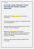 NU 578 UNIT 4 EXAM &vert; FREQUENTLY TESTED  QUESTIONS WITH CORRECT ANSWERS &vert;  BRAND NEW&excl; 